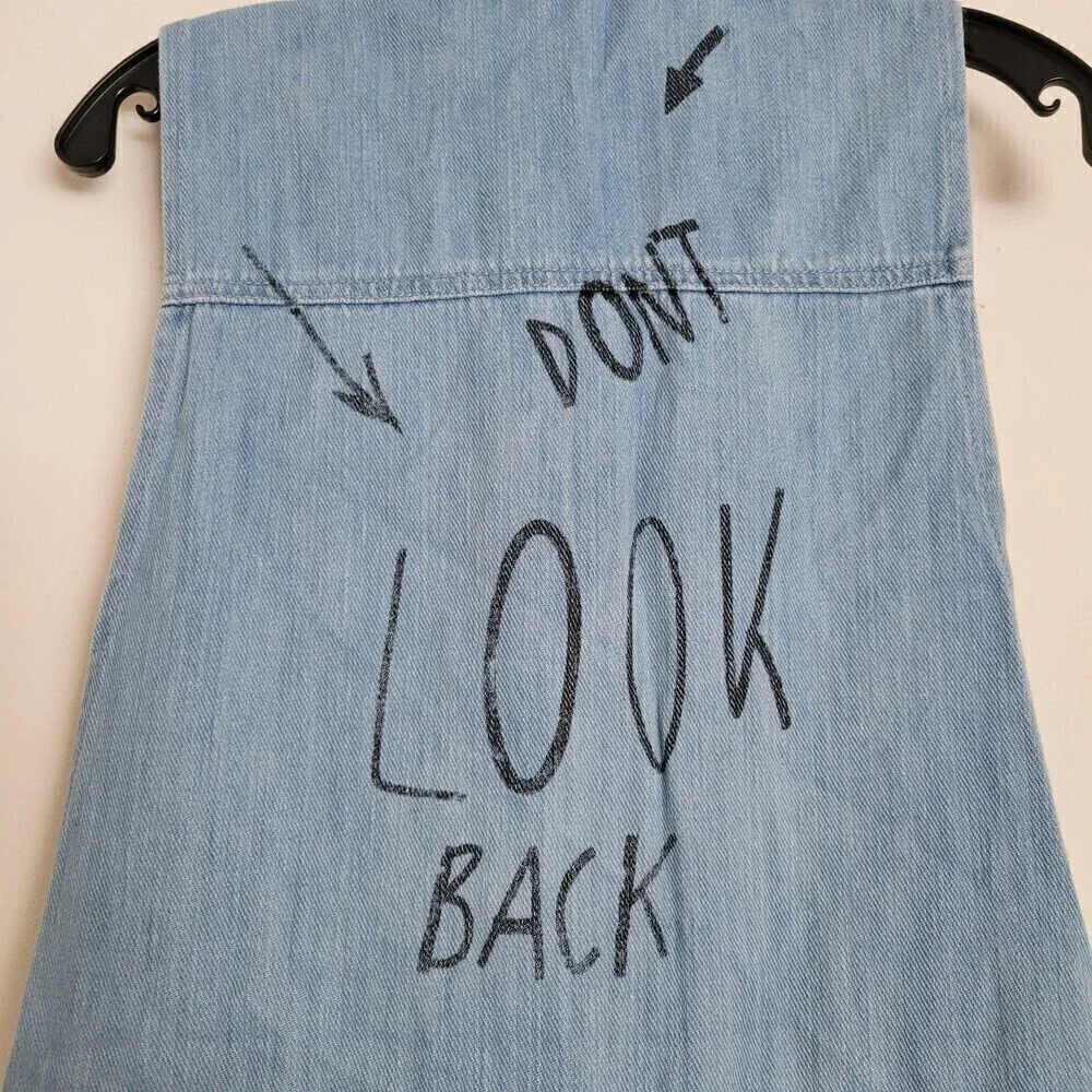 ZARA Limited Edition Sleeveless Blue Denim Romper Shorts Don't Look Back Small